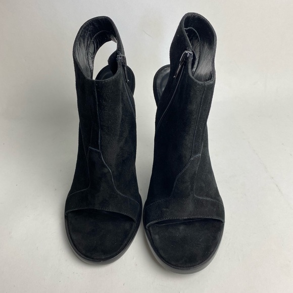 THEYSKENS THEORY Suede Wedge Ankle Boot Black - Picture 3 of 12